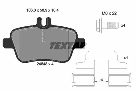 Колодки тормозные дисковые комплект TEXTAR 2484803