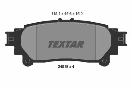 Комплект тормозных колодок дискового тормоза TEXTAR 2491801