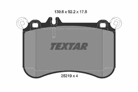 Колодки тормозные дисковые TEXTAR 2521901