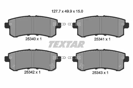 Колодки тормозные дисковые TEXTAR 2534001