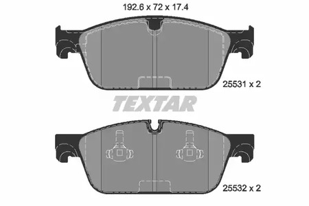 Тормозные колодки дисковые TEXTAR 2553103
