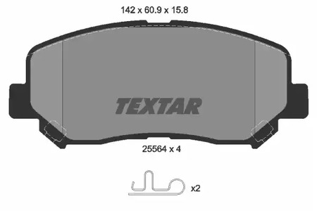 Комплект тормозных колодок дискового тормоз TEXTAR 2556401