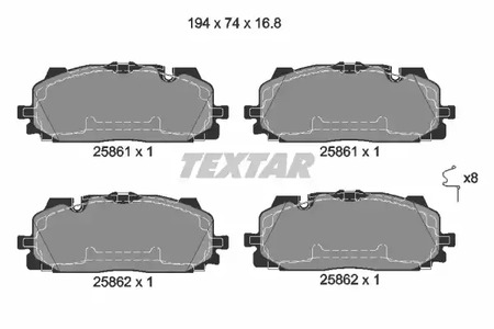 Колодки тормозные дисковые TEXTAR 2586101