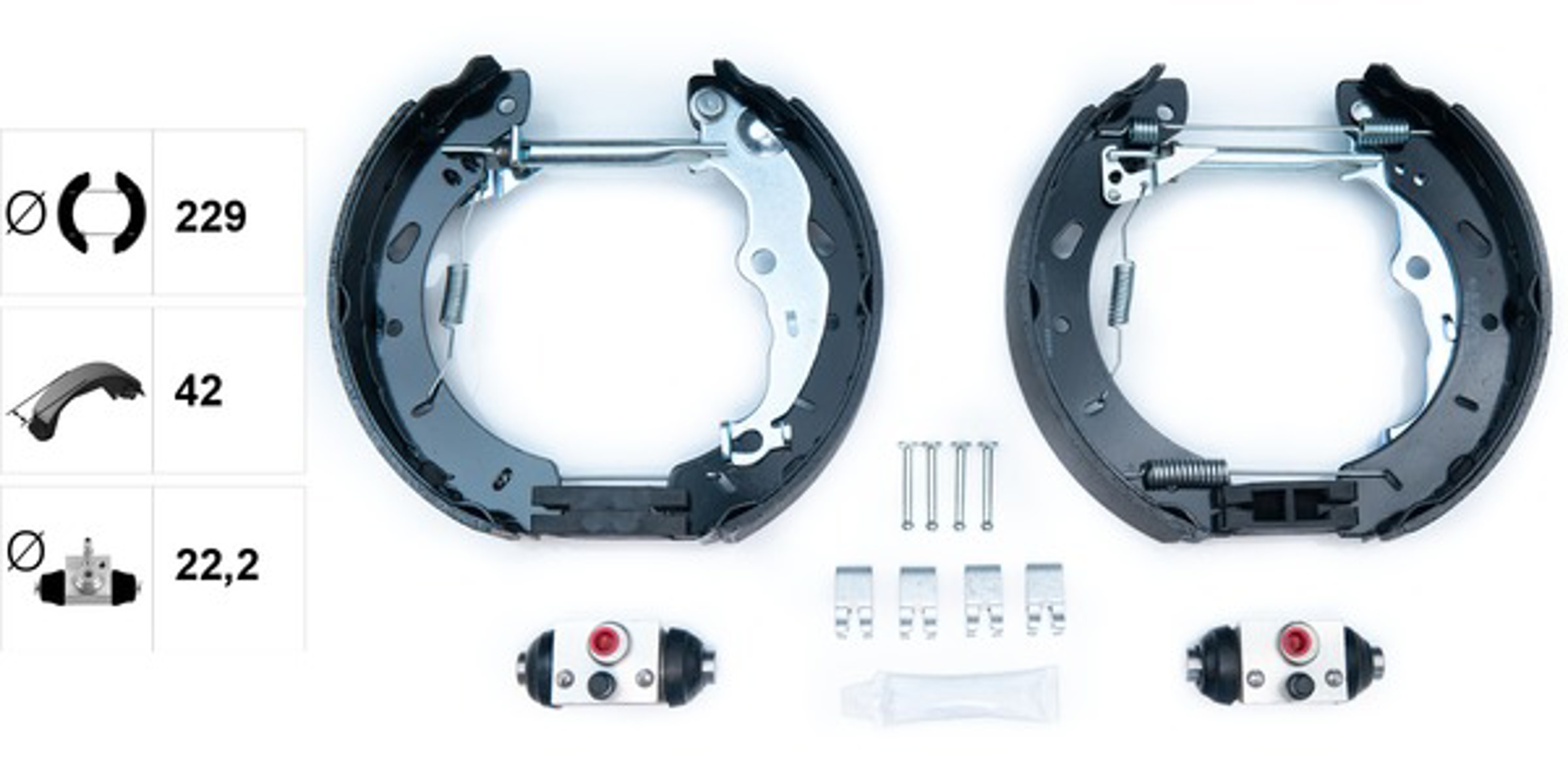 Комплект барабанных тормозных колодок shoe kit pro TEXTAR 84079800