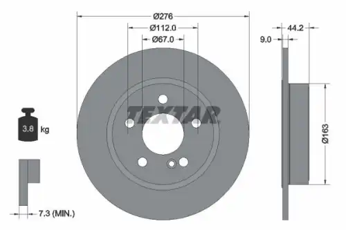 Тормозные диски TEXTAR 92241303