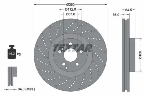 Тормозные диски TEXTAR 92260305