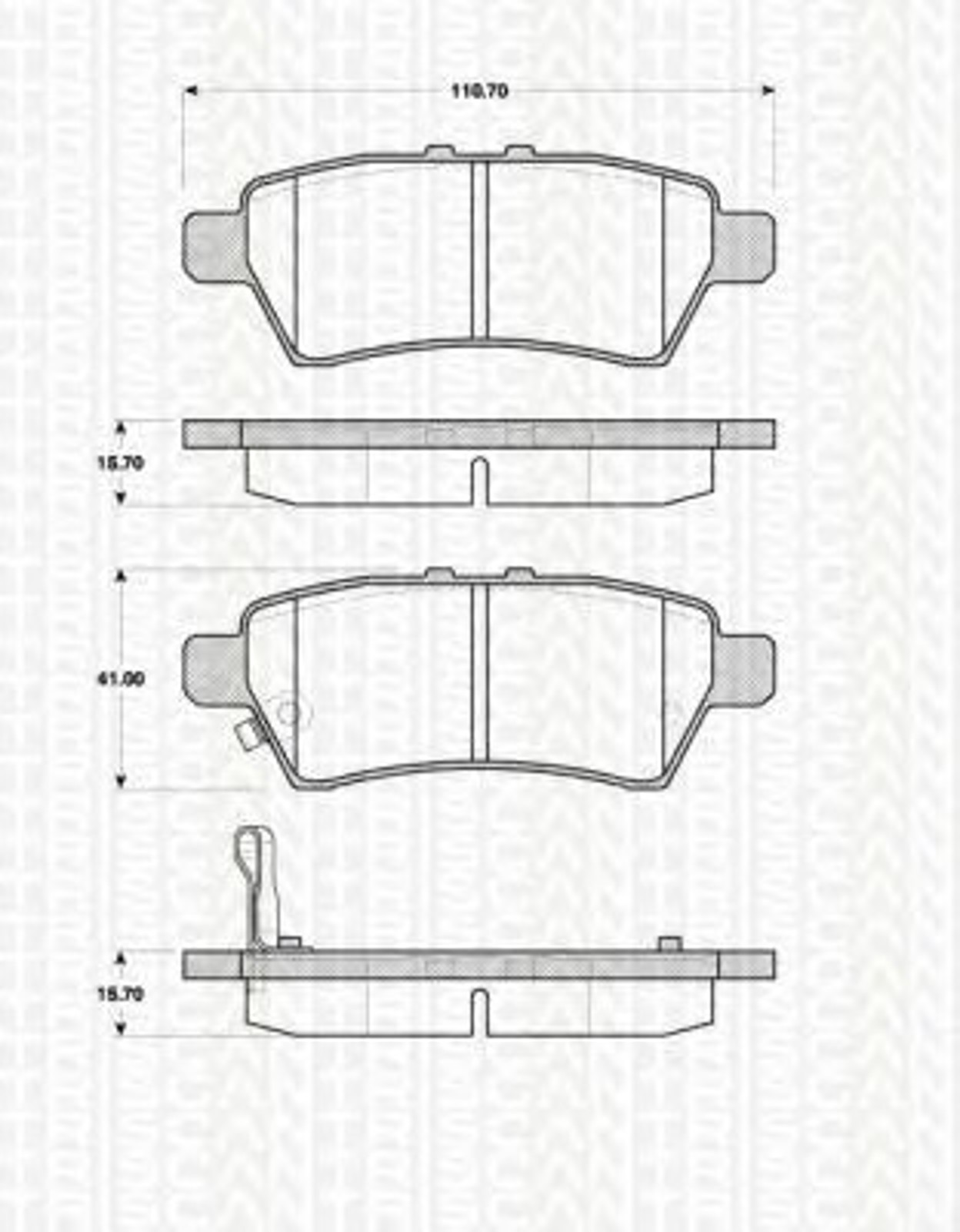 Колодки тормозные дисковые TRISCAN 8110 14045