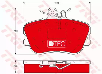 Колодки тормозные дисковые TRW GDB1094DTE