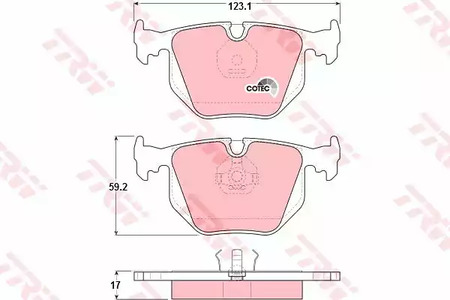 Колодки тормозные дисковые TRW GDB1119