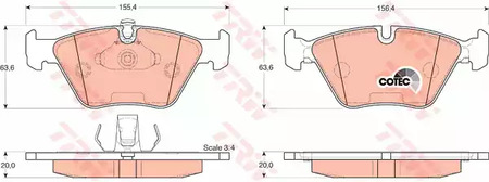 Колодки тормозные дисковые TRW GDB1264