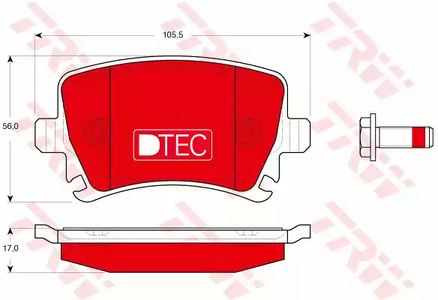 Тормозные колодки TRW GDB1622DTE