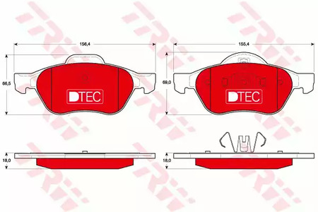 Колодки тормозные дисковые TRW GDB1687DTE