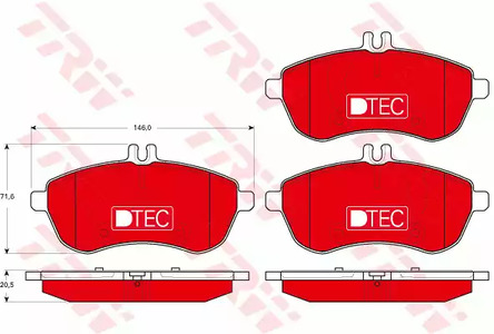 Комплект тормозных колодок дисковый тормоз dtec cotec