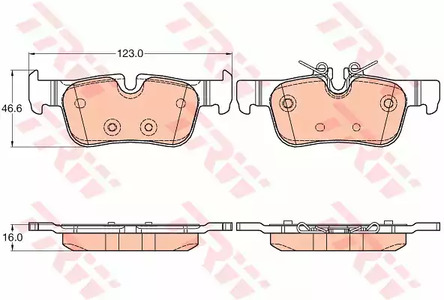 Колодки тормозные дисковые TRW GDB2063