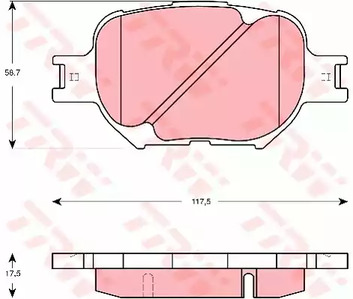 Комплект тормозных колодок дискового тормоз cotec TRW GDB3316