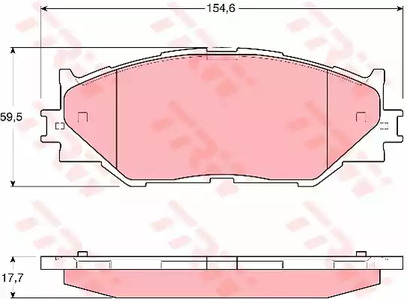 Комплект тормозных колодок дискового тормоз cotec TRW GDB3410