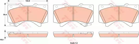Тормозные колодки дисковые TRW GDB3524