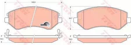 Колодки тормозные дисковые TRW GDB4126