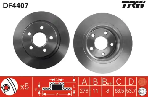 Тормозные диски TRW DF4407