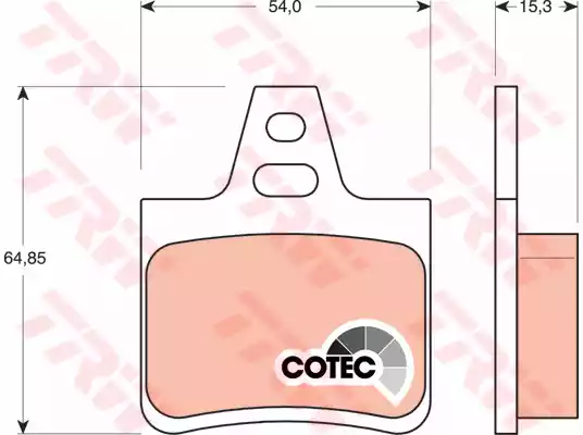 Комплект тормозных колодок дисковый тормоз cotec