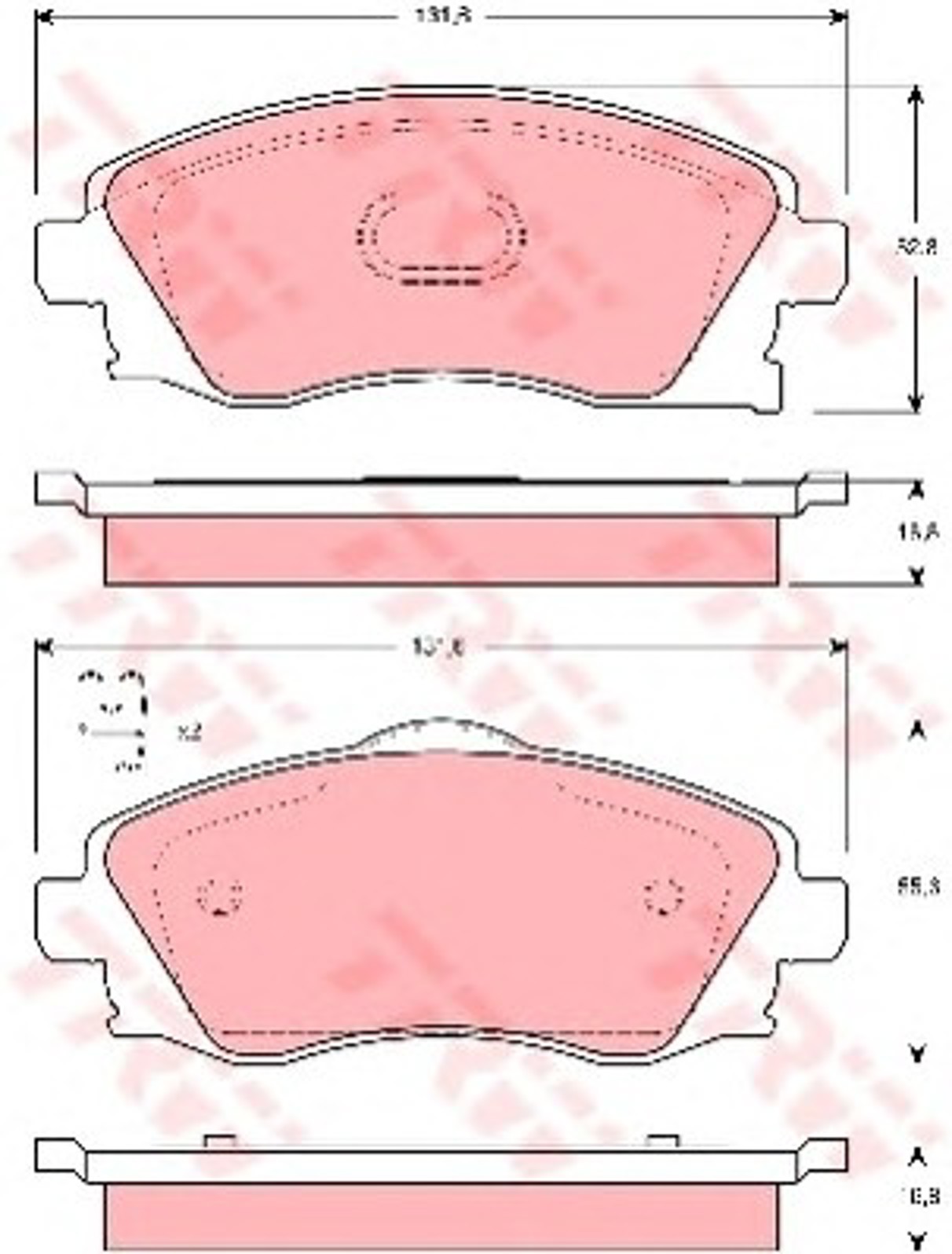 Колодки тормозные дисковые TRW GDB1411