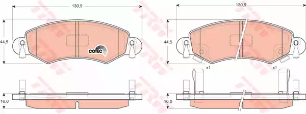 Тормозные колодки TRW GDB1420