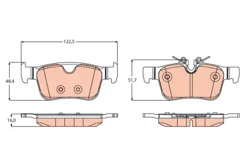 Колодки тормозные дисковые перед volvo xc60 15- TRW GDB2168