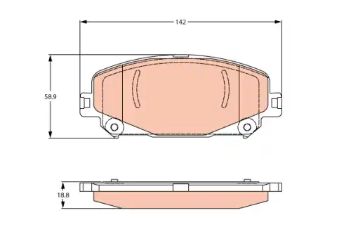 Колодки тормозные дисковые перед renault espace grand scenic arkana i captur ii 15- TRW GDB2268