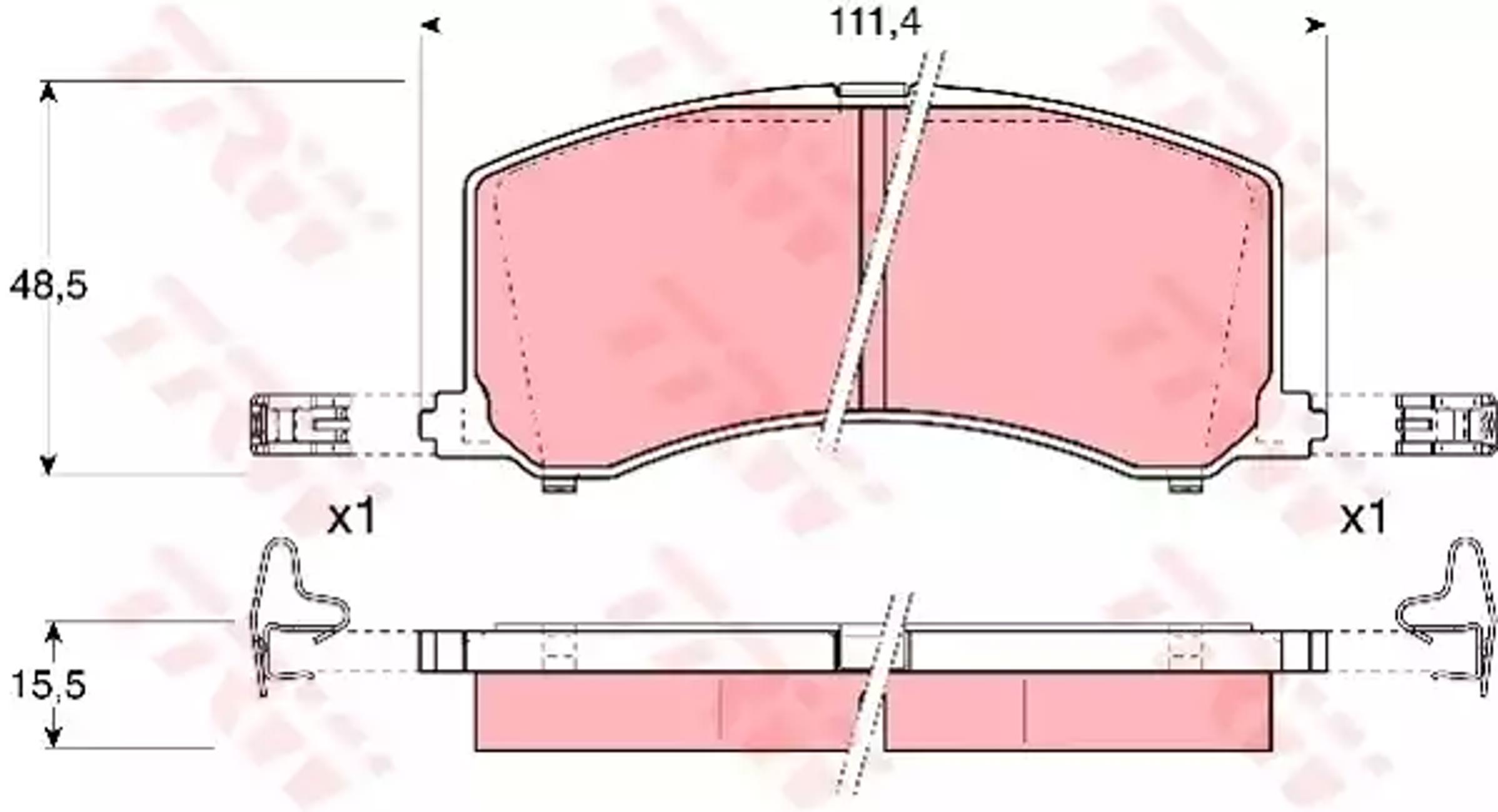 Колодки тормозные дисковые TRW GDB3091
