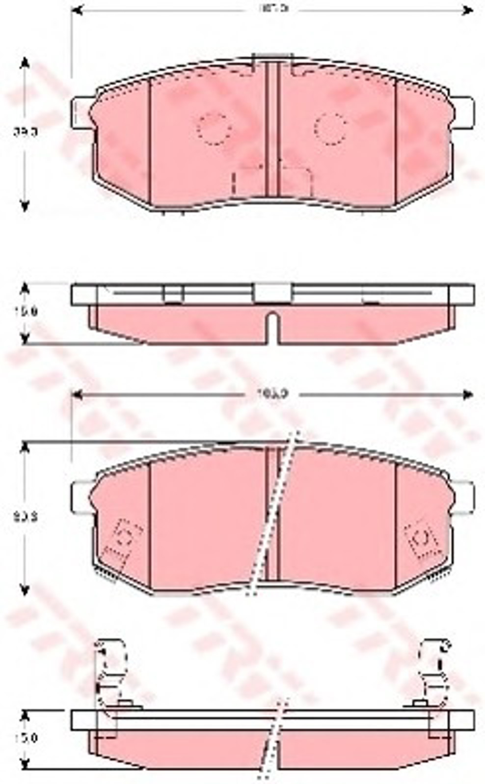 Колодки тормозные дисковые TRW GDB3260