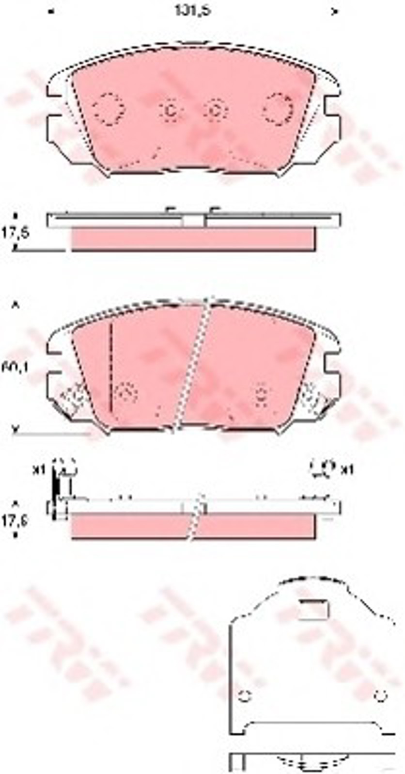 Колодки тормозные дисковые TRW GDB3409