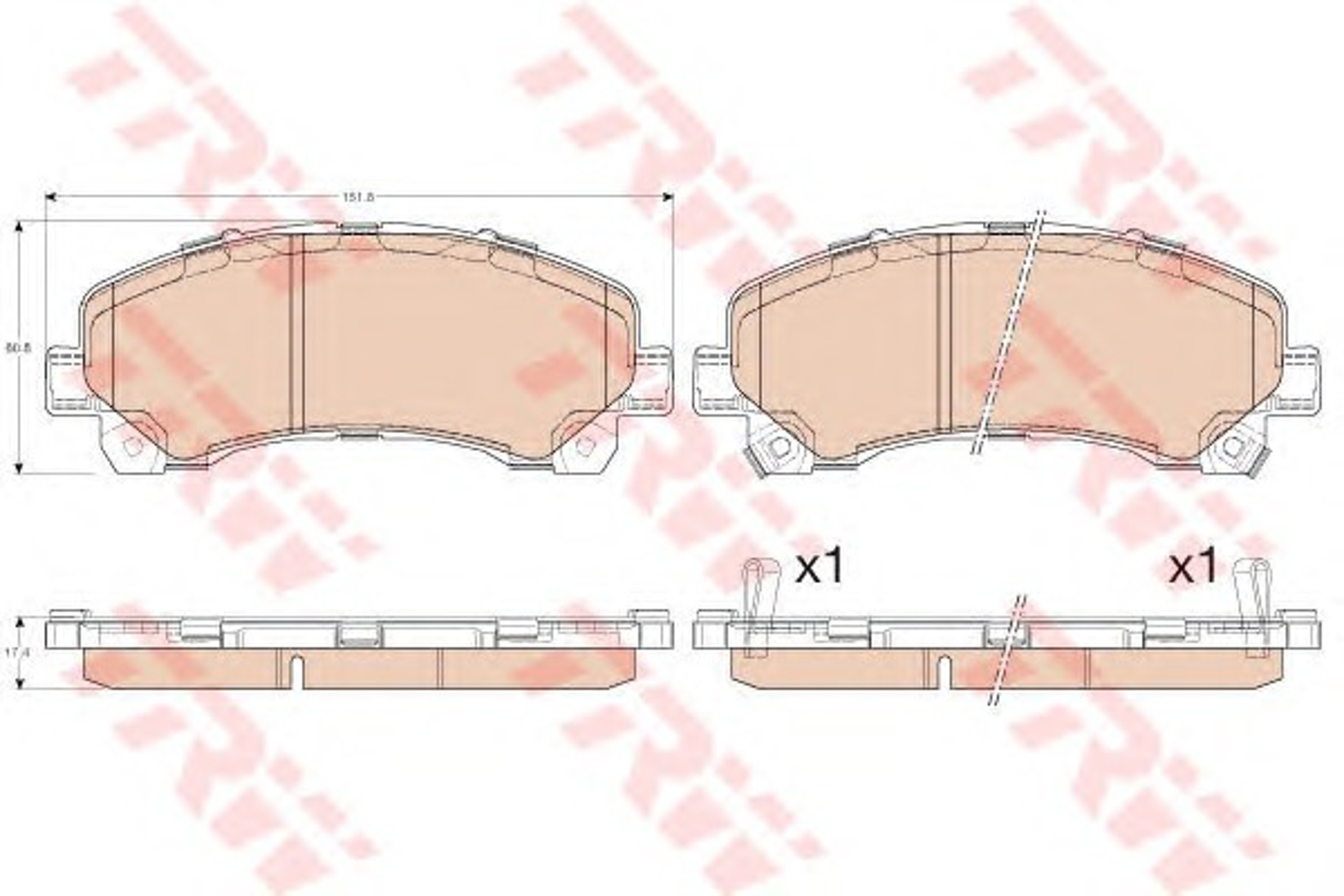 Колодки тормозные дисковые TRW GDB3545