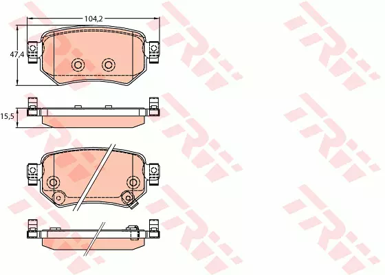 Комплект тормозных колодок дискового тормоз TRW GDB3632