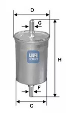Топливный фильтр UFI 31.843.00