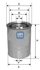 Топливный фильтр UFI 24.423.00