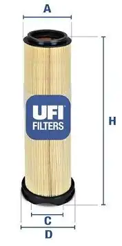 Воздушный фильтр UFI 27.596.00