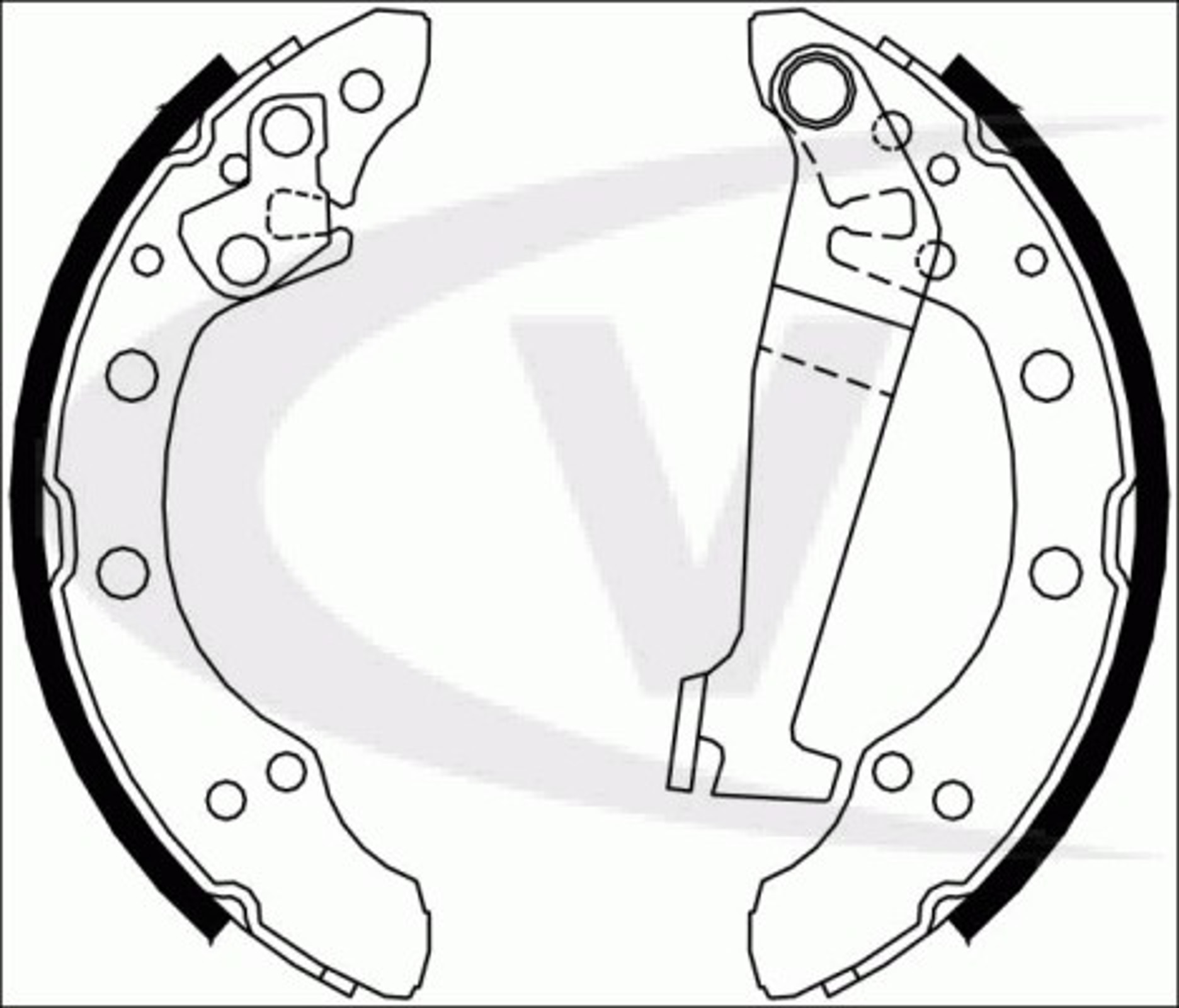 Колодки тормозные барабанные VAICO V10-0451