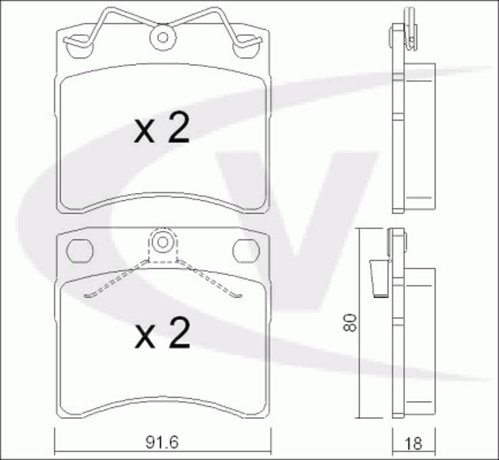 Колодки тормозные дисковые VAICO V10-8115
