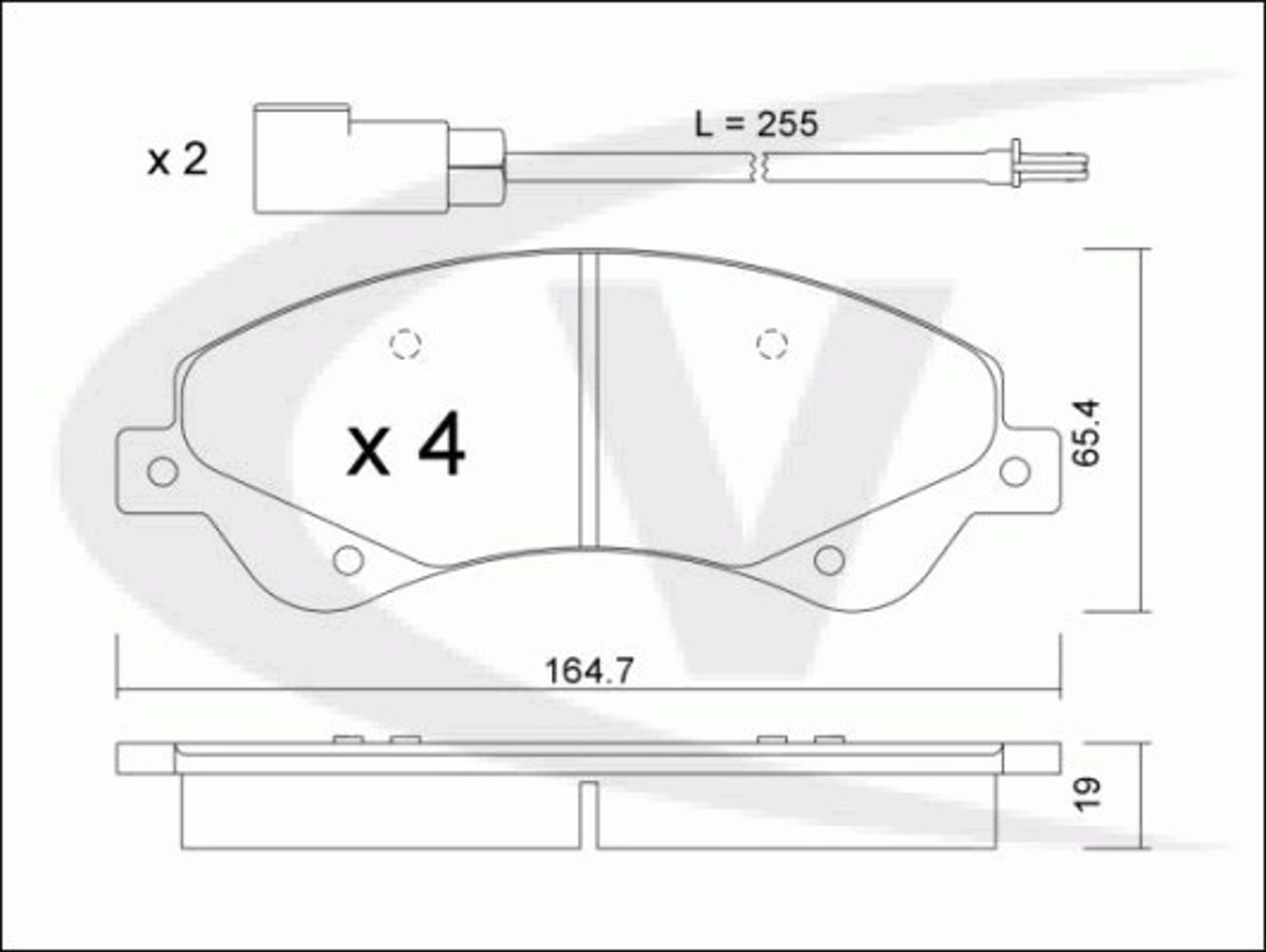 Колодки тормозные дисковые VAICO V25-8128