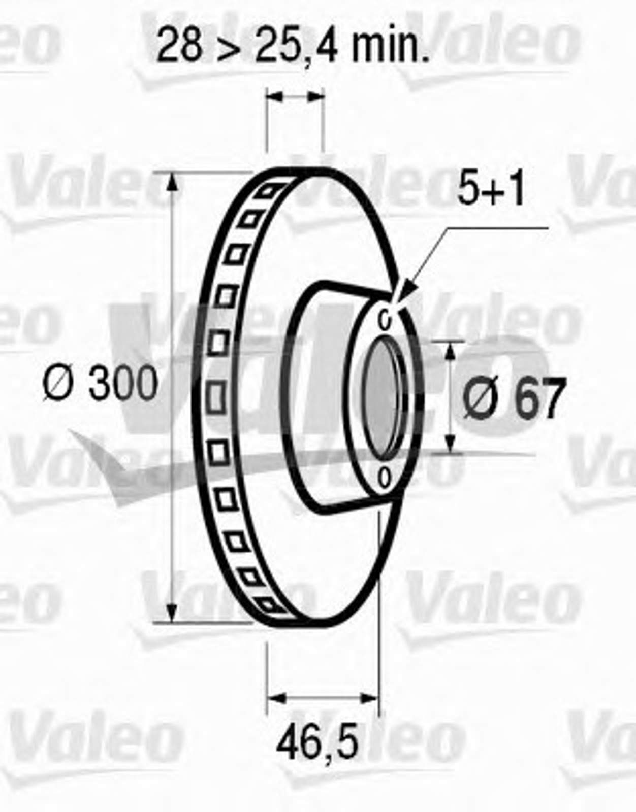 Диск тормозной VALEO 186468
