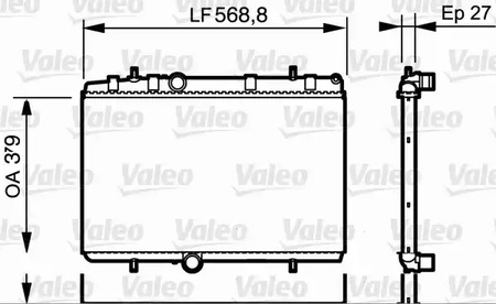 Радиатор охлаждения двигателя VALEO 734338