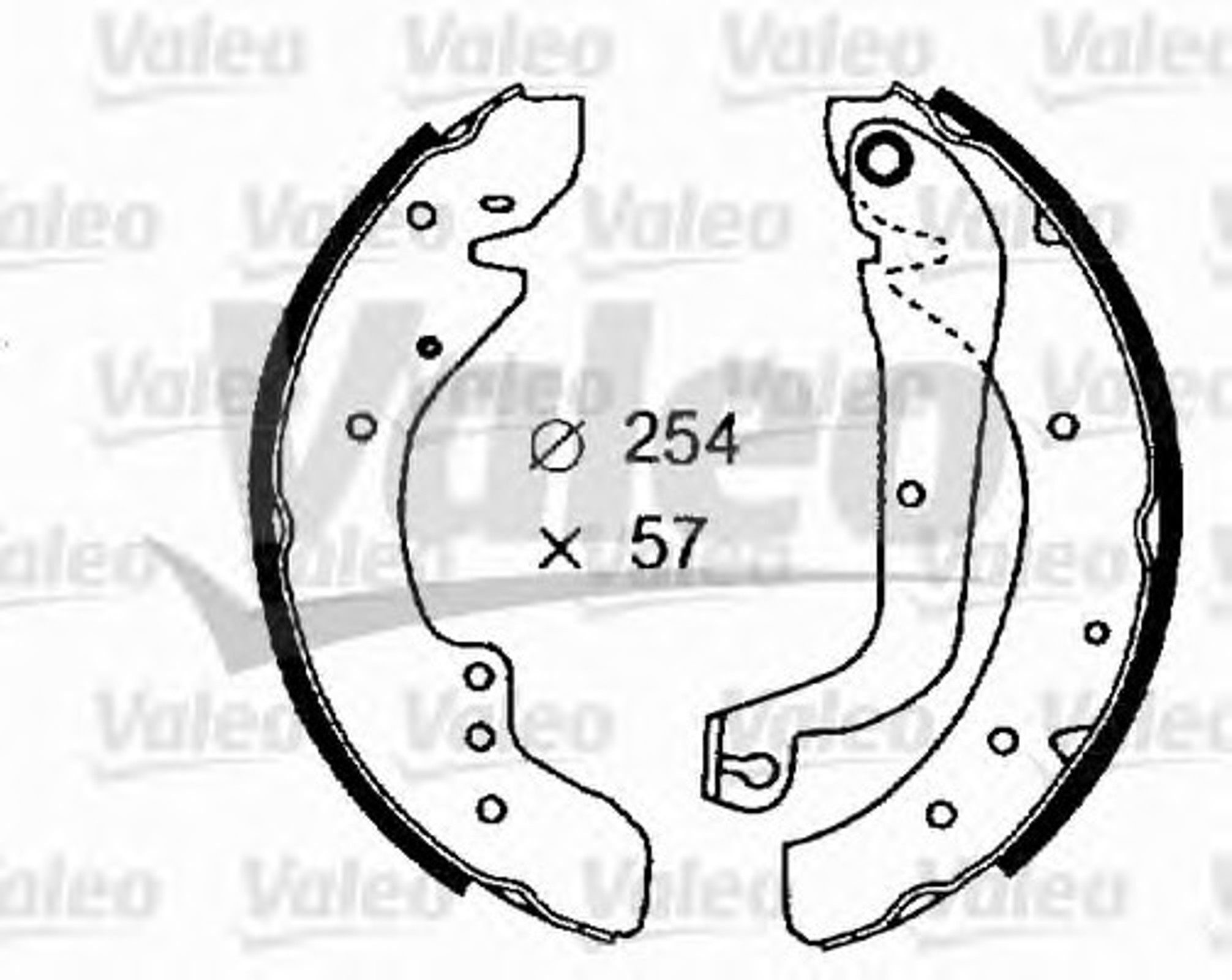 Колодки тормозные барабанные VALEO 562631