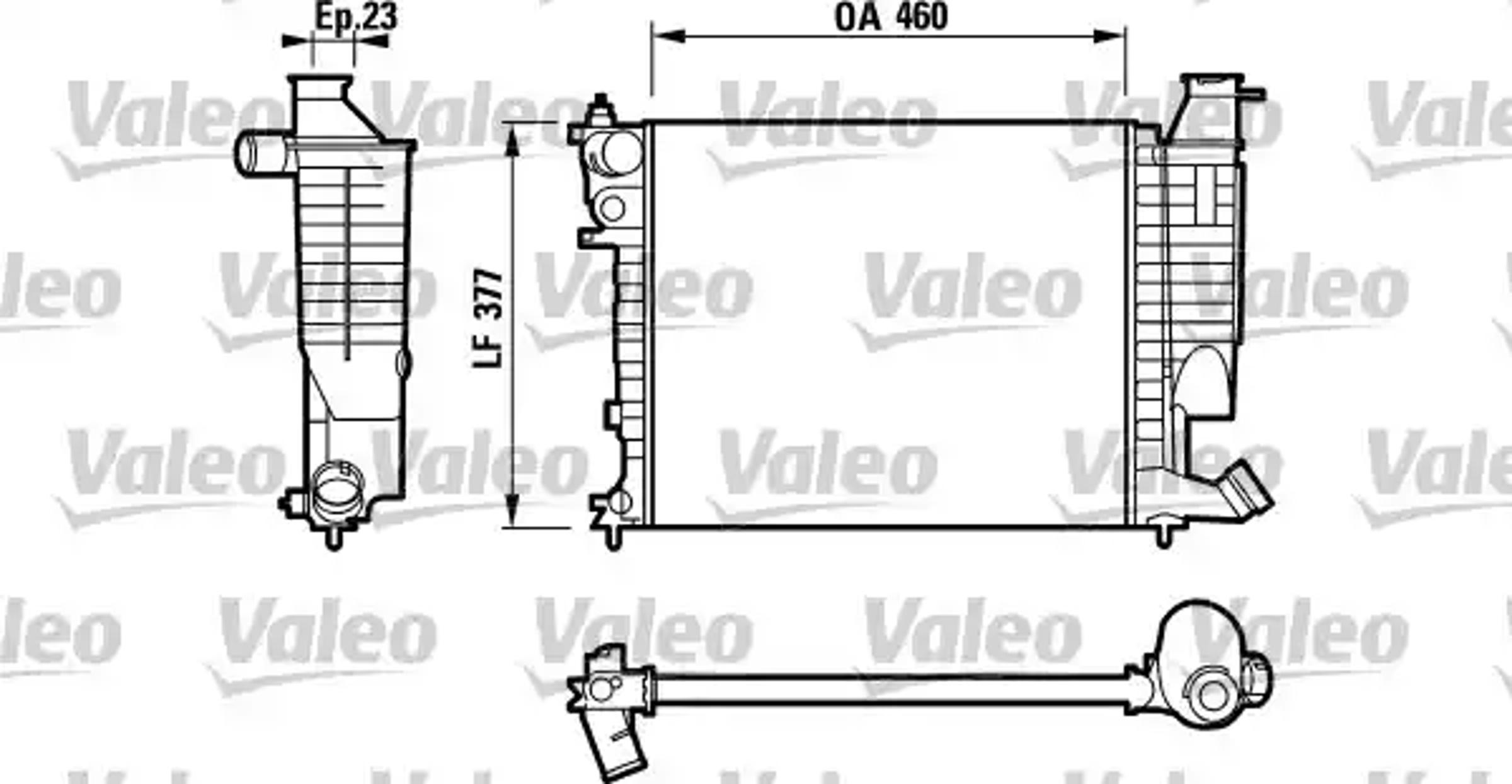 Радиатор системы охлаждения VALEO 732534