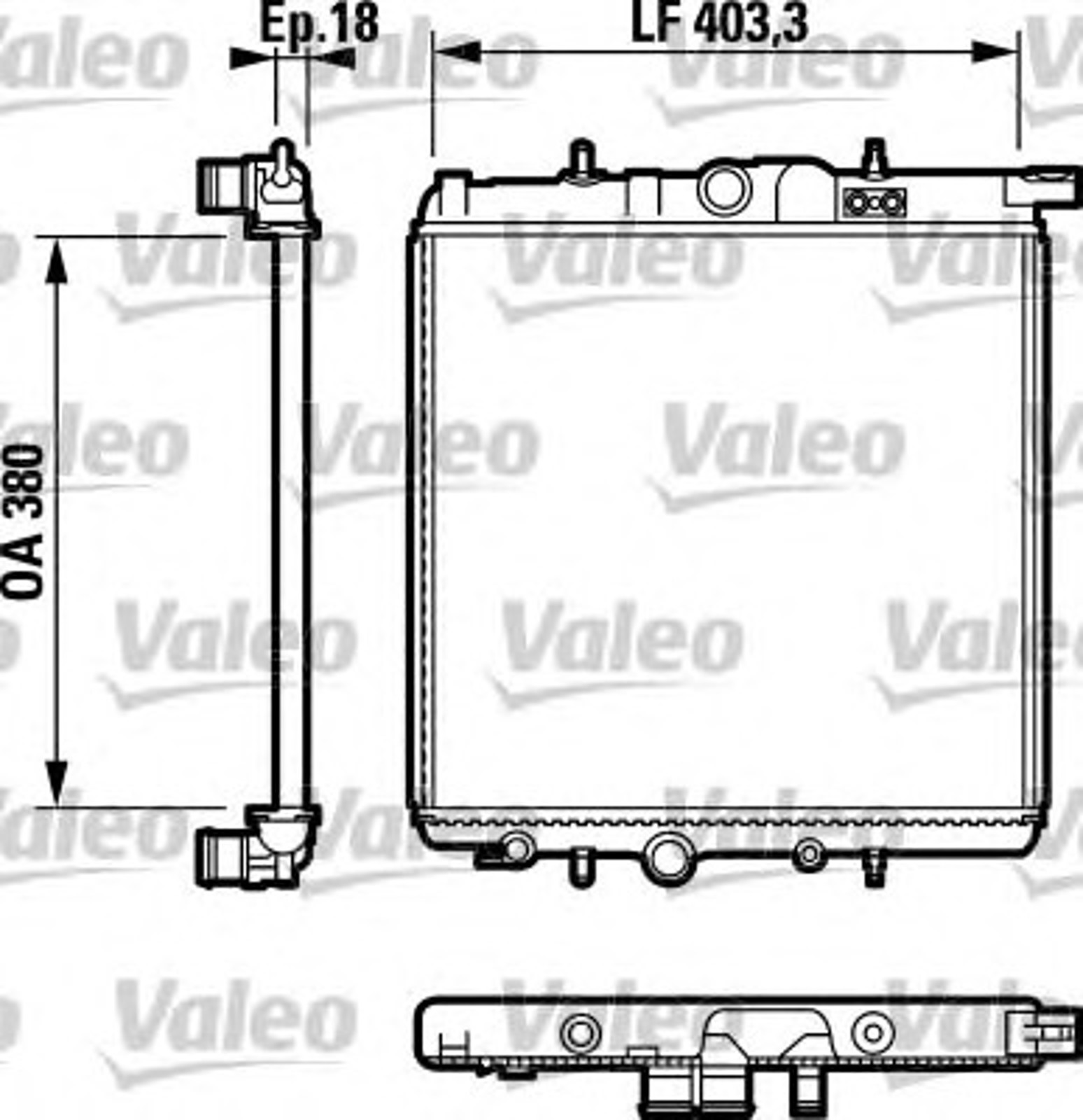 Радиатор системы охлаждения VALEO 732810