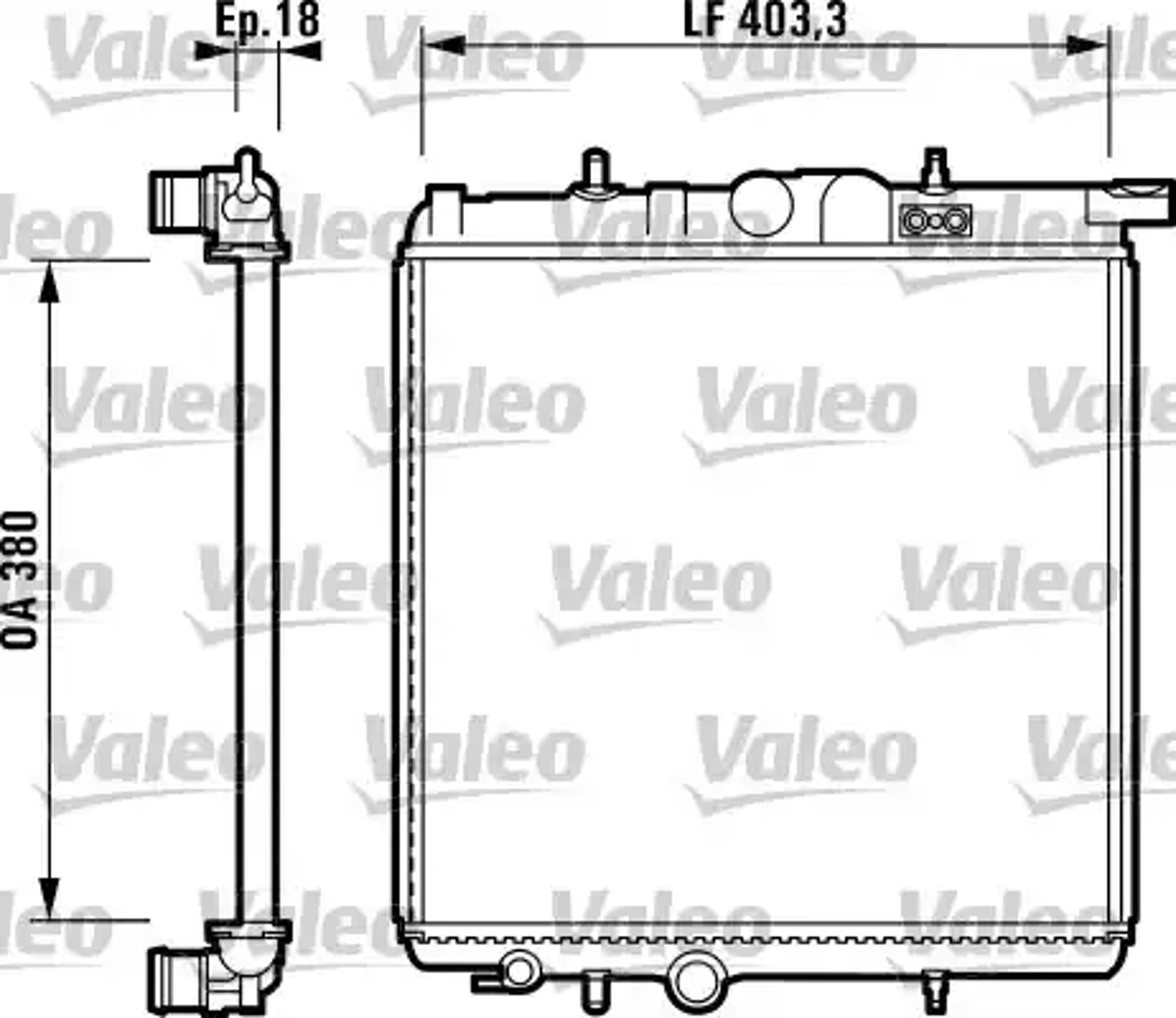 Радиатор системы охлаждения VALEO 732885
