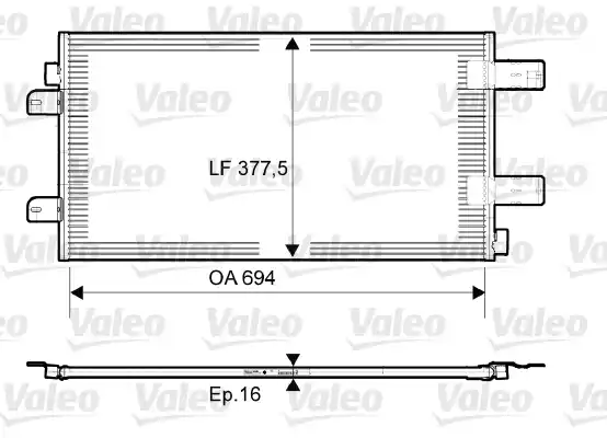 Радиатор кондиционера VALEO 814003