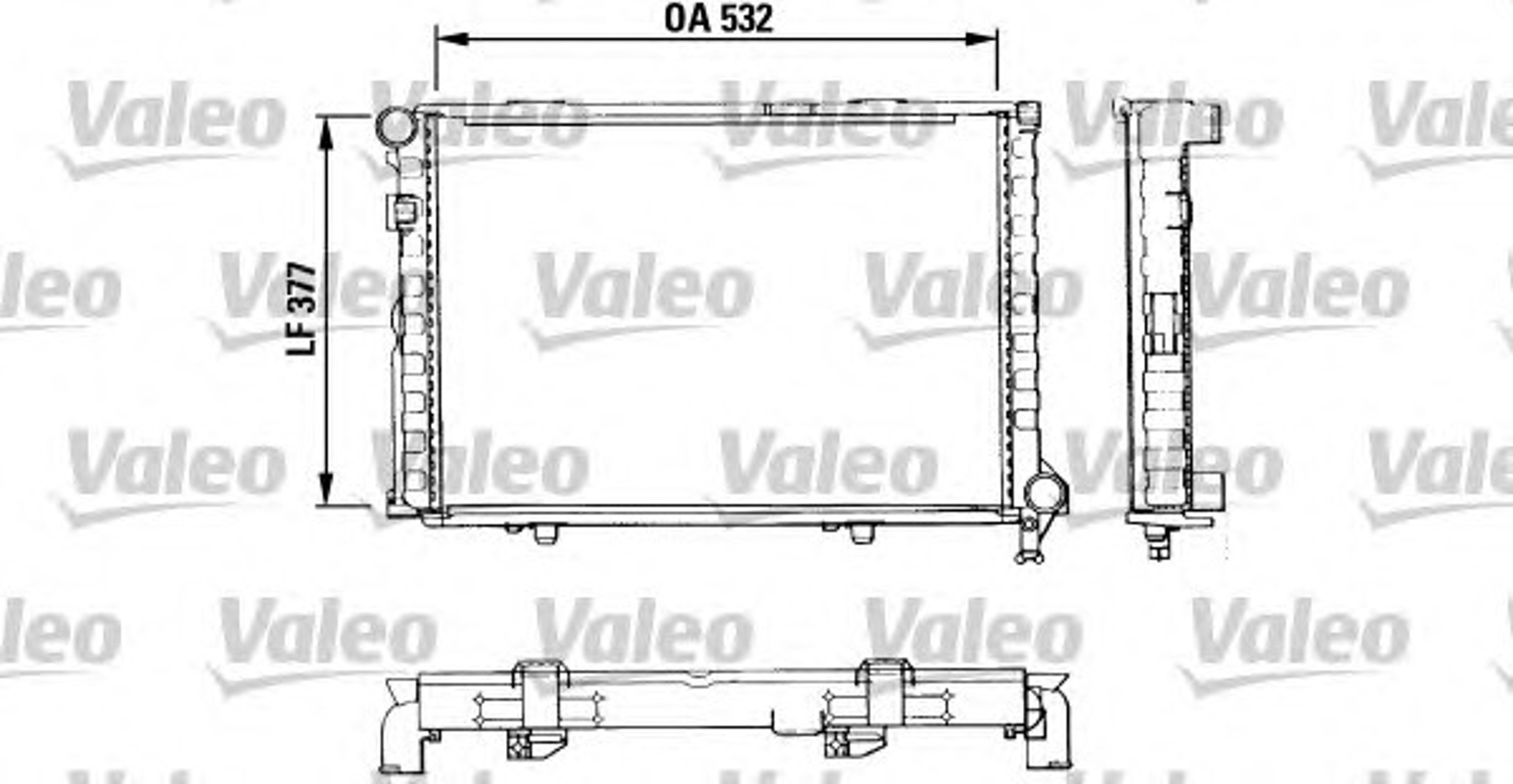 Радиатор системы охлаждения VALEO 883860