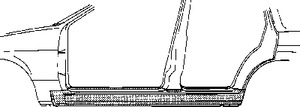 Порог кузова VAN WEZEL 3730103
