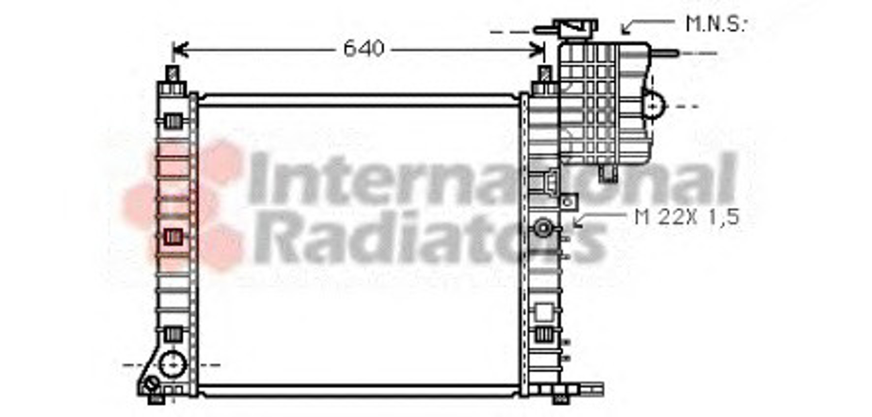 Радиатор системы охлаждения VAN WEZEL 30002213