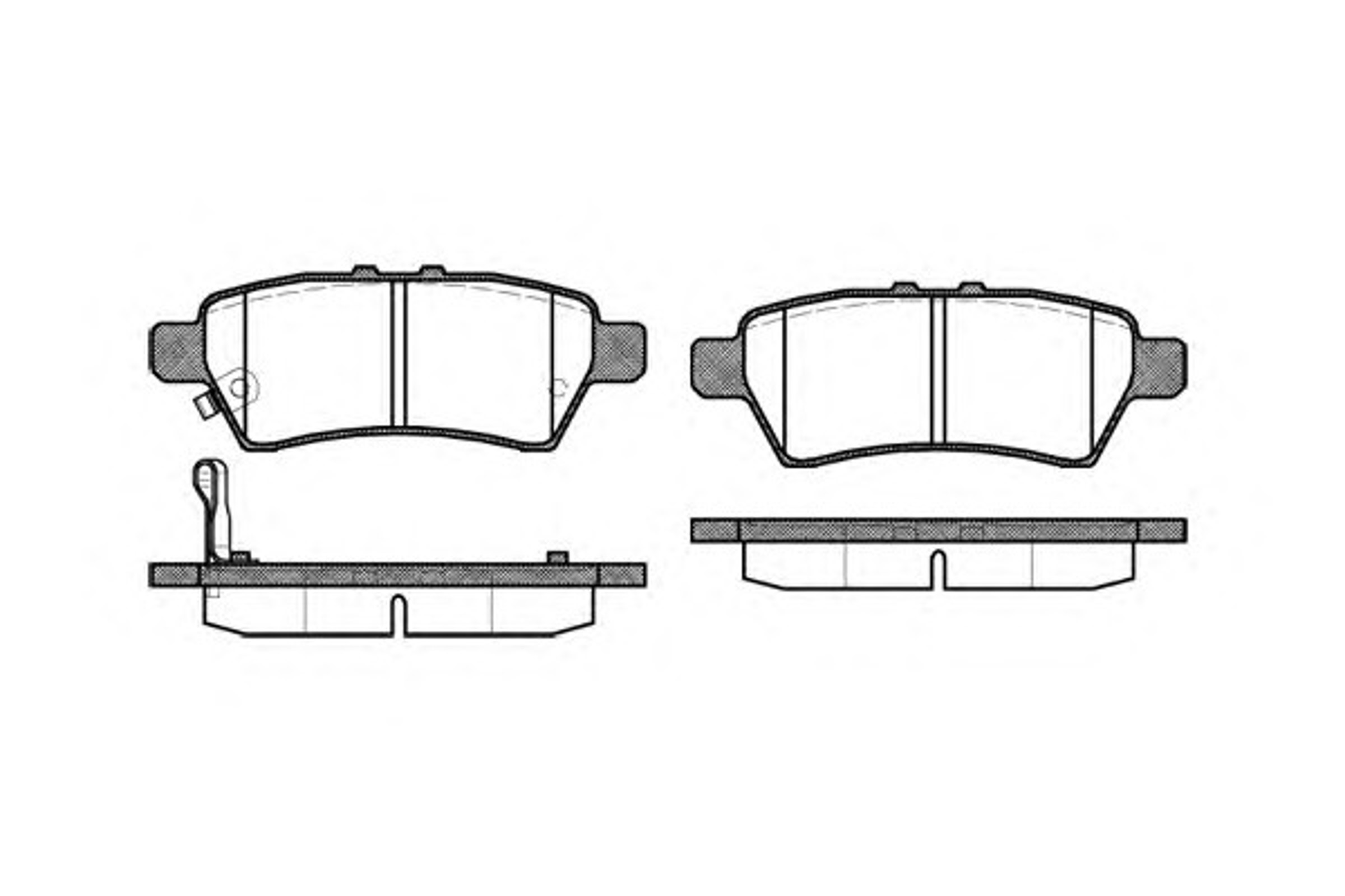 Колодки тормозные дисковые WOKING P10883.01